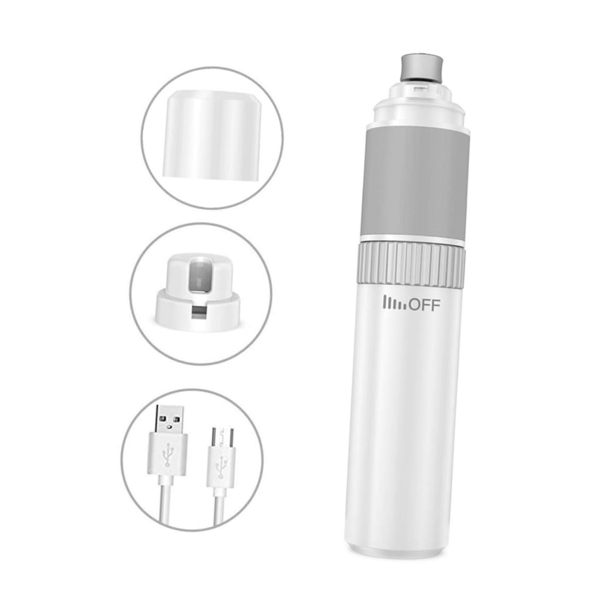 Cat Nail Clipper Electric Grinder USB Rechargeable White H85771