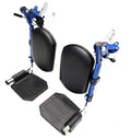 Blue Wheelchair Elevating Leg Rest with Padded Calf Pad L282