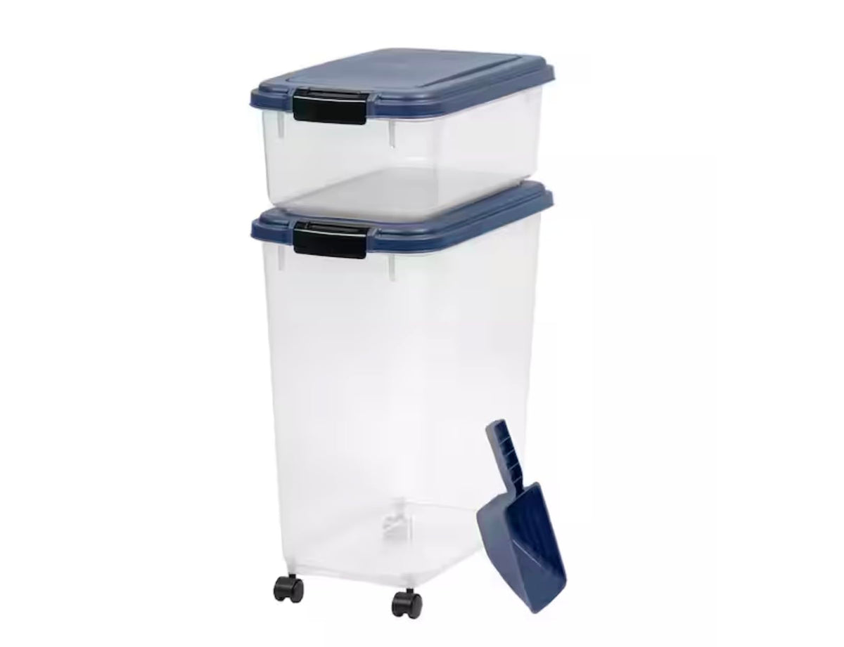 54-Pound Airtight Pet Food Storage with Scoop W141623