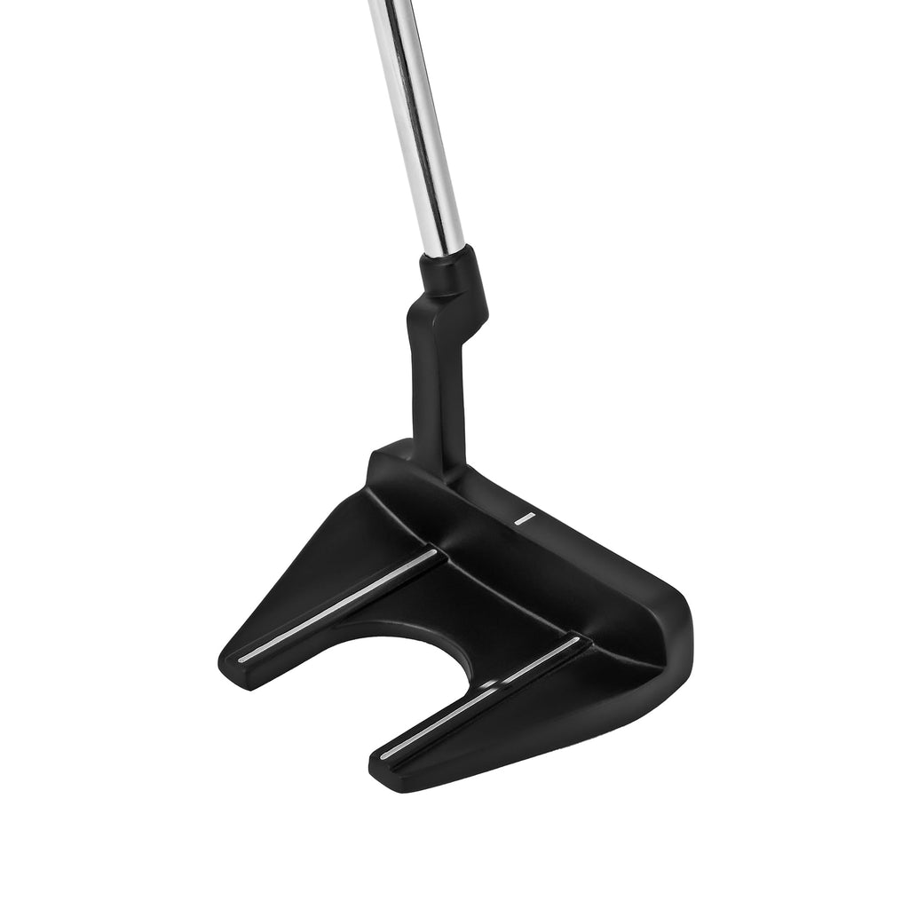 Right-Handed Matte Black Golf Putter with Aim Line & Grip K161