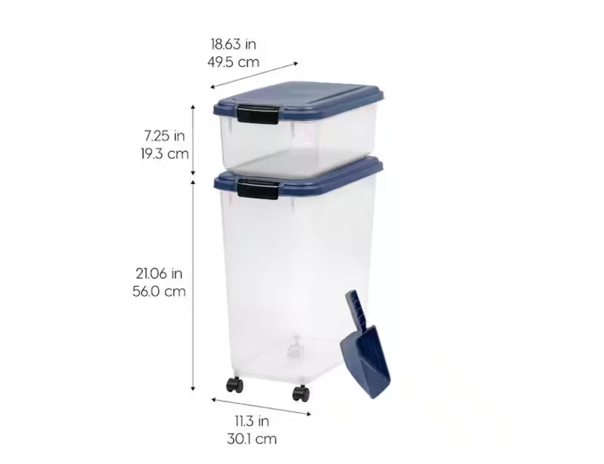 54-Pound Airtight Pet Food Storage with Scoop W141623