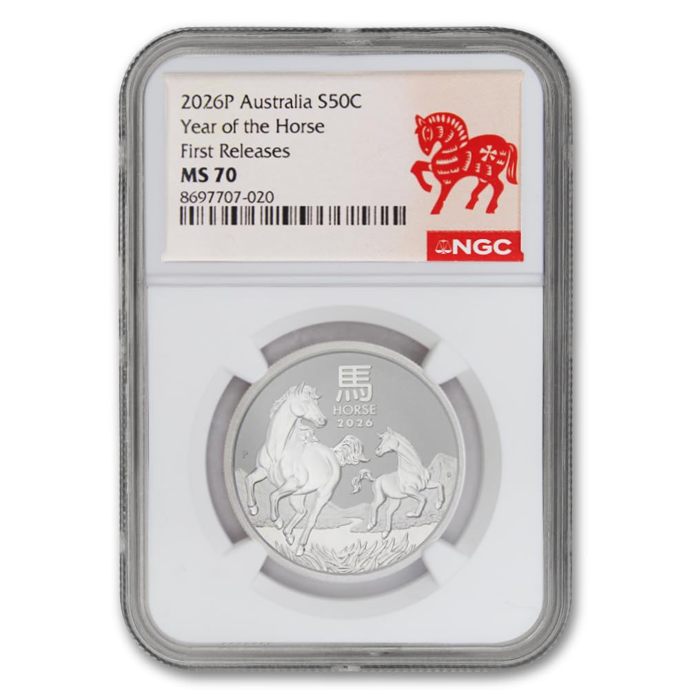 1/2 oz Silver Lunar Year of the Horse MS-70 D991
