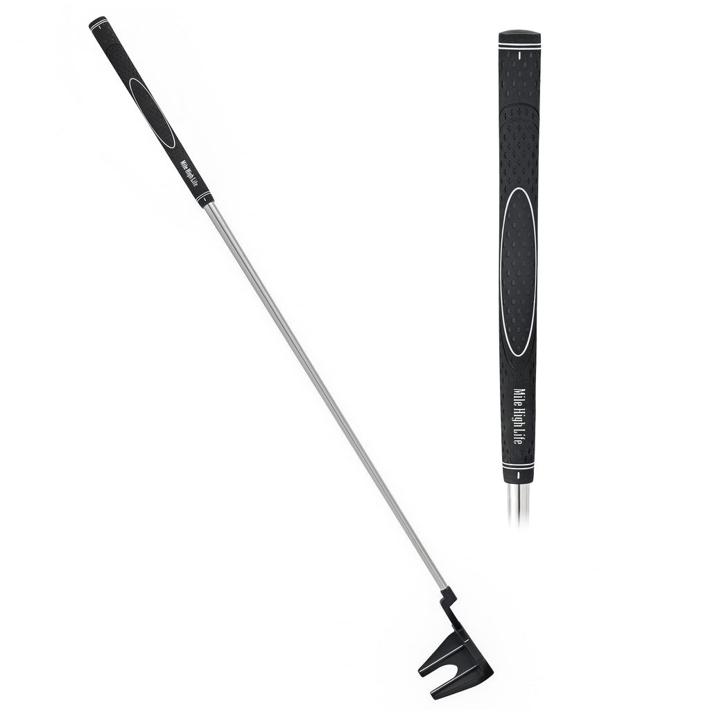 Right-Handed Matte Black Golf Putter with Aim Line & Grip K161
