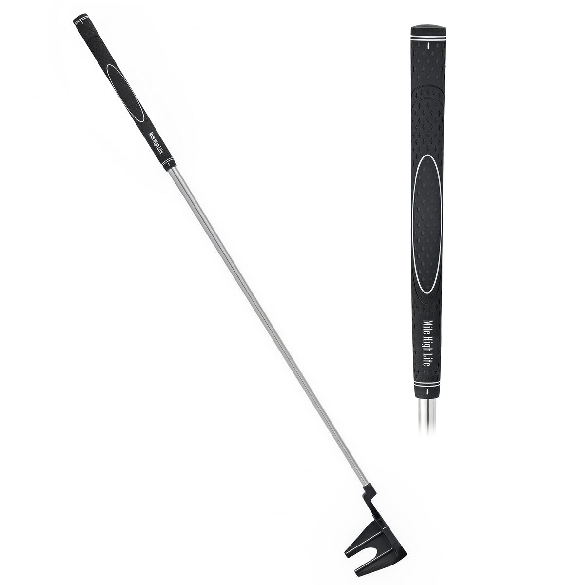 Right-Handed Matte Black Golf Putter with Aim Line & Grip K161