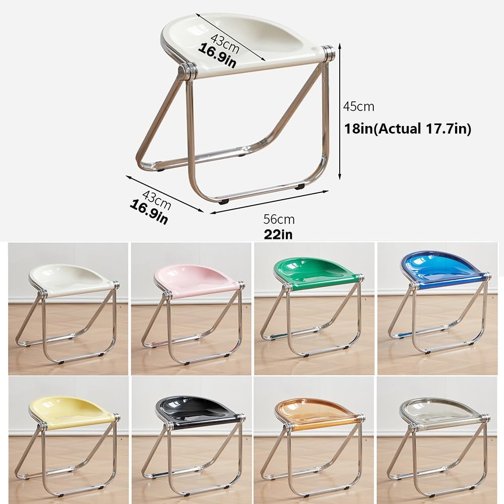 Black Acrylic Folding Chair P8090