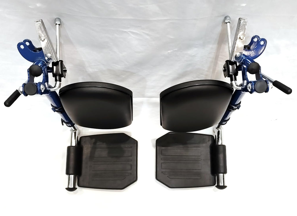 Blue Wheelchair Elevating Leg Rest with Padded Calf Pad L282