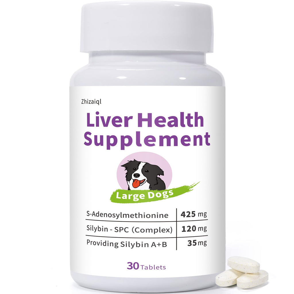 Large Dog Liver Support with 425 mg S-Adenosylmethionine & Silybin A+B, 30 Tablets Q58037