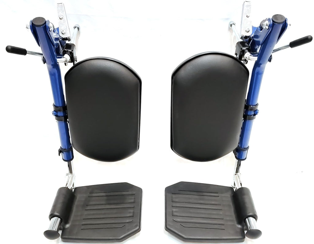 Blue Wheelchair Elevating Leg Rest with Padded Calf Pad L282