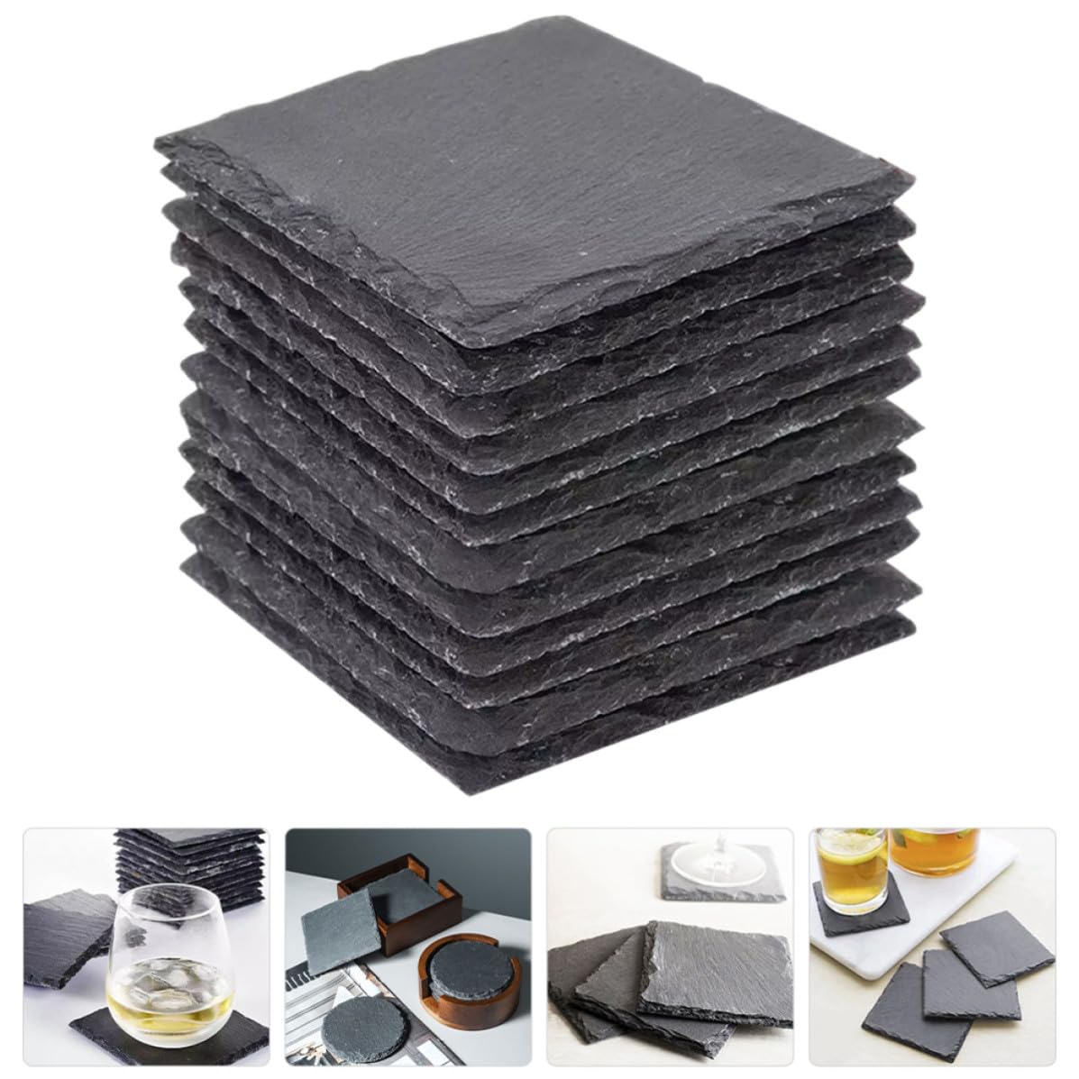 Natural Stone Decorative Cup Coaster Set J759780