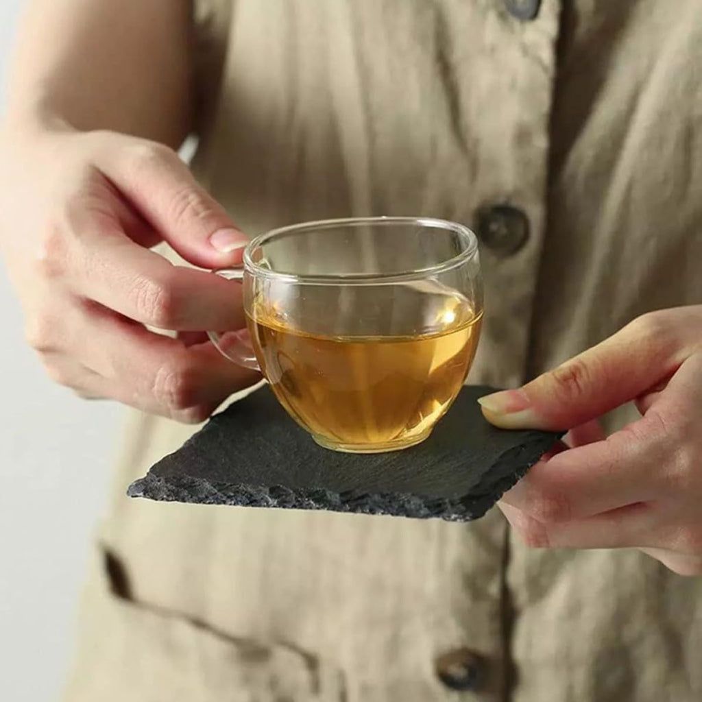 Natural Stone Decorative Cup Coaster Set J759780