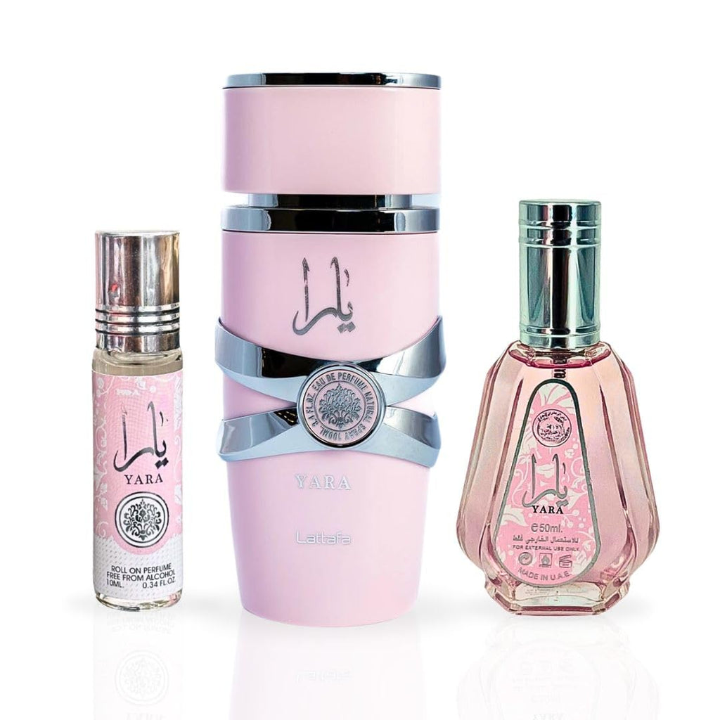 3-piece Eau de Parfum Spray and Roll-On Perfume Oil Fragrance Bundle M698