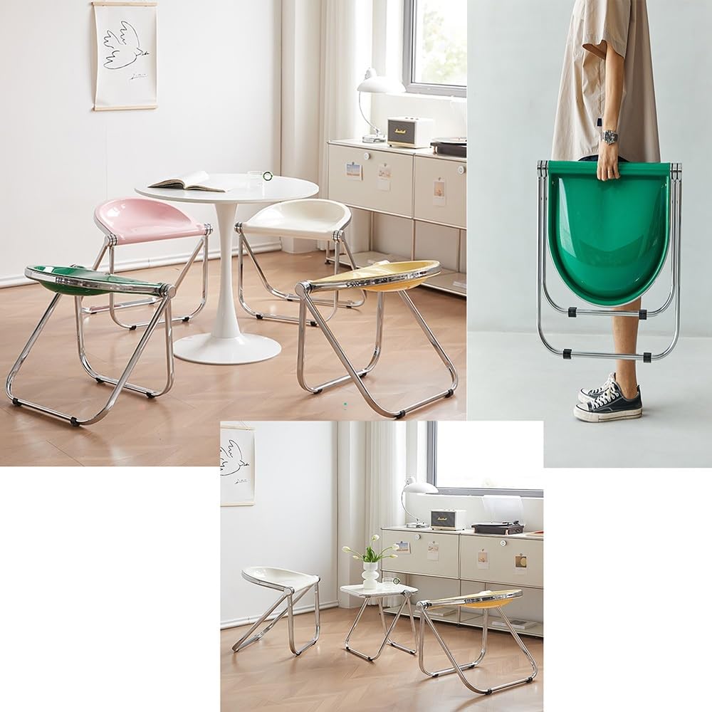 Black Acrylic Folding Chair P8090