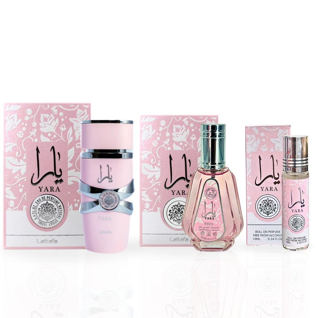 3-piece Eau de Parfum Spray and Roll-On Perfume Oil Fragrance Bundle M698
