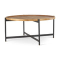 Medium Brown Solid Wood Round Coffee Table R794535