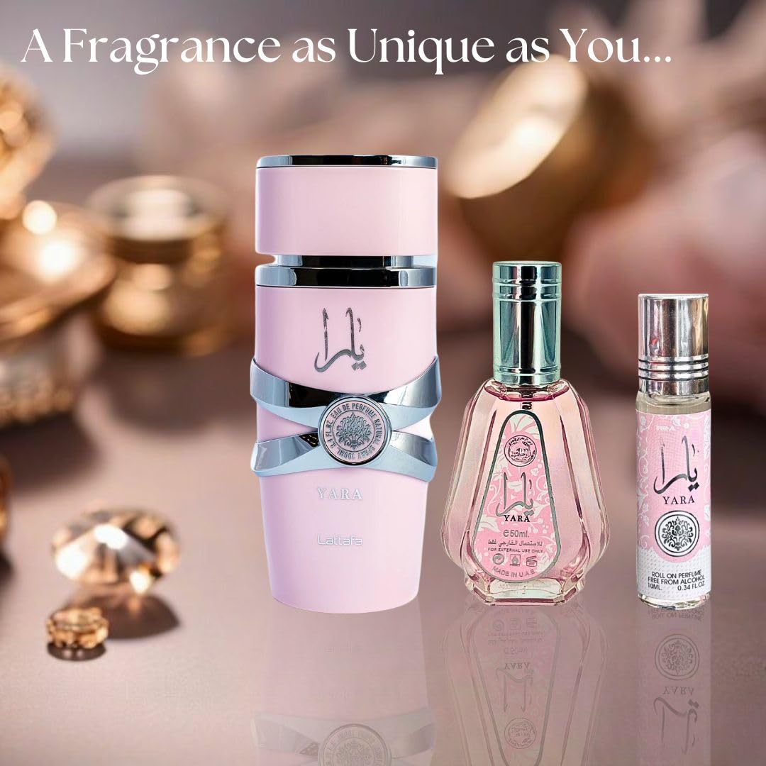 3-piece Eau de Parfum Spray and Roll-On Perfume Oil Fragrance Bundle M698