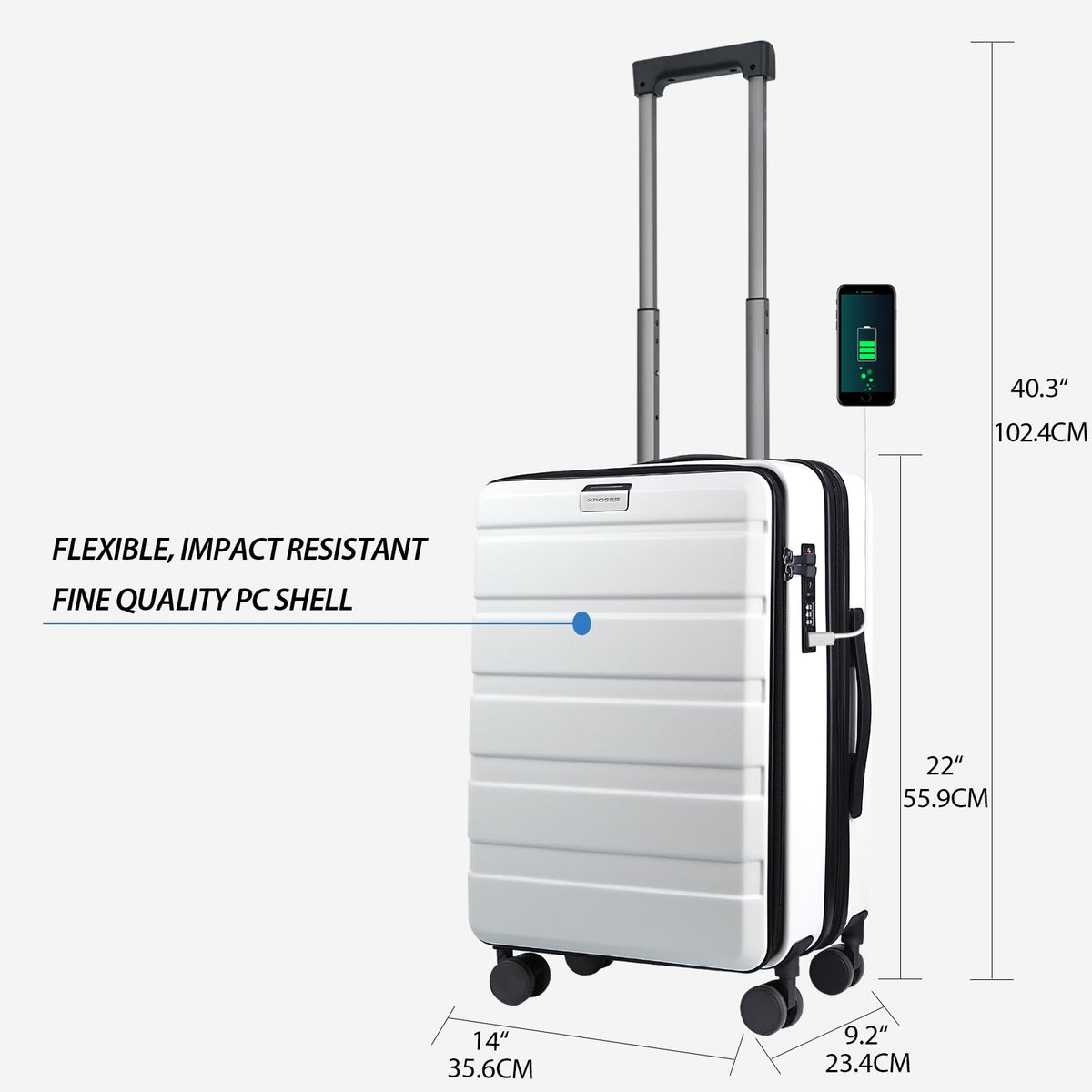 20 Inch Carry On Luggage L70507