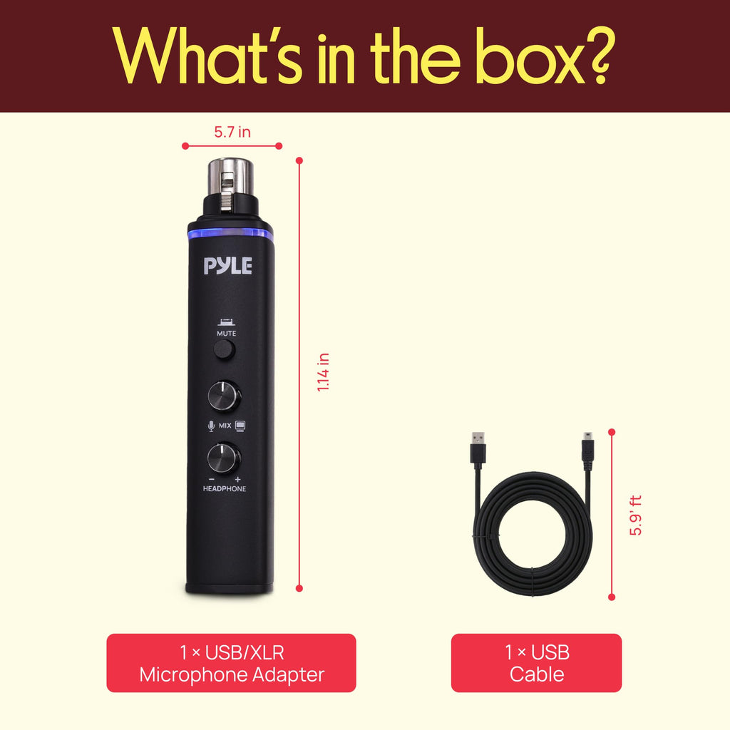 XLR-to-USB Microphone Signal Adapter with Phantom Power L237