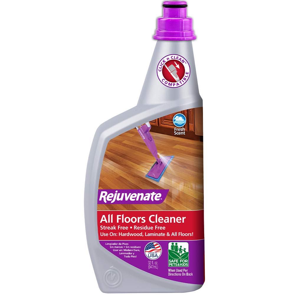 Wood Floor Restorer and Polish with High Gloss Finish 32oz and PH Balanced Floor Cleaner L515407