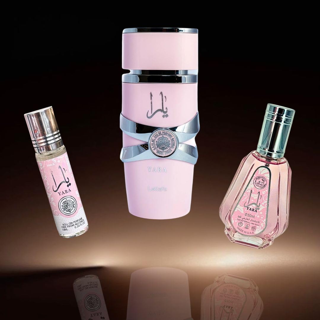 3-piece Eau de Parfum Spray and Roll-On Perfume Oil Fragrance Bundle M698