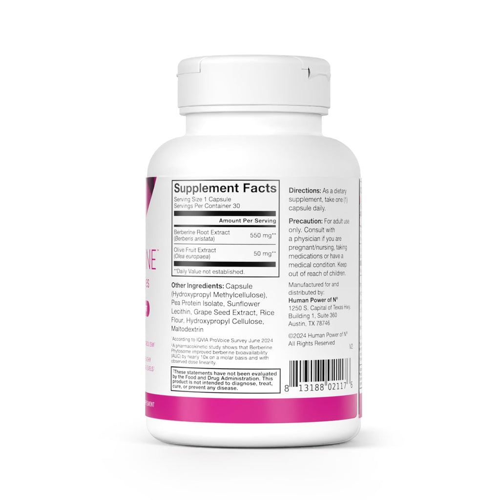 550mg Berberine Capsules 30 Ct W90950