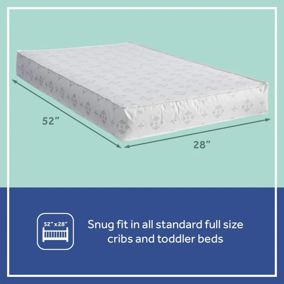 Infant & Toddler Crib Mattress, 2-Stage, Waterproof, Breathable H8189