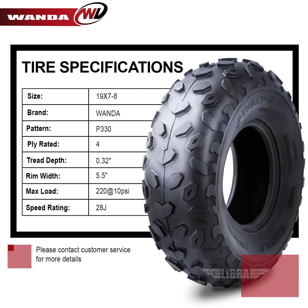 2 New Sport ATV Tires 19x7-8 4PR R311230