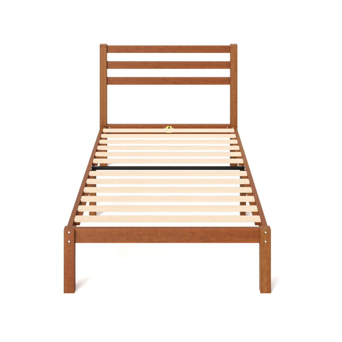 Twin Bamboo Platform Bed Frame with Headboard N4848