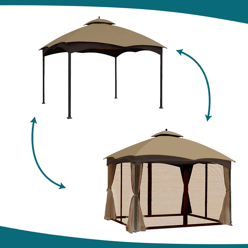 Brown 4-Panel Mosquito Netting B787961