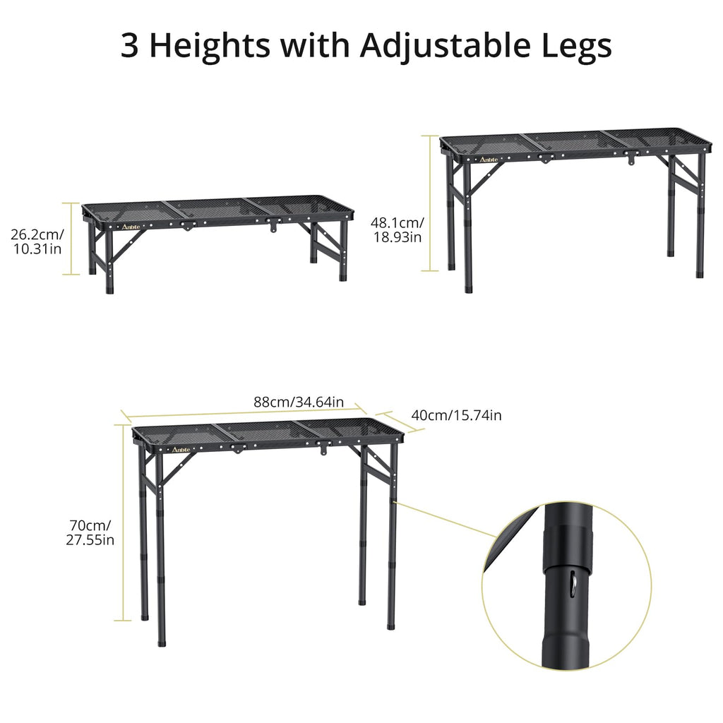 Folding Aluminum Camping Table 3 ft N169138