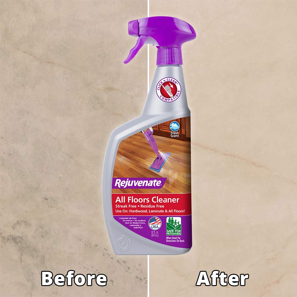 Wood Floor Restorer and Polish with High Gloss Finish 32oz and PH Balanced Floor Cleaner L515407