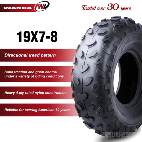 2 New Sport ATV Tires 19x7-8 4PR R311230