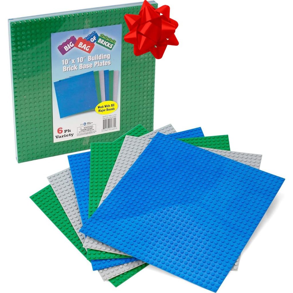 Green Blue White 10x10" Building Bricks Baseplates 4 Pack M227