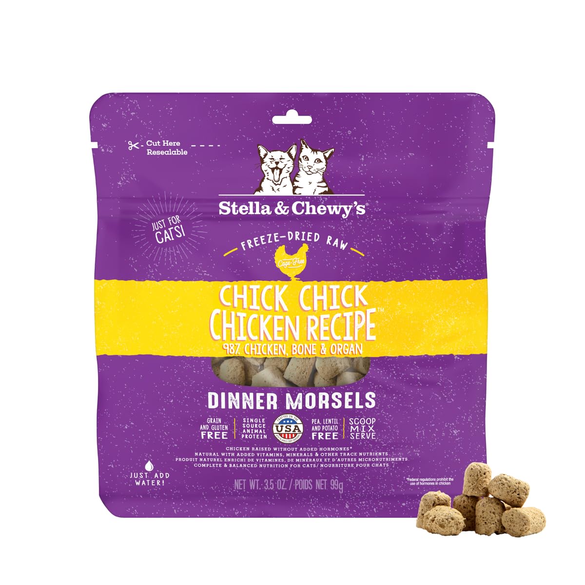 Freeze-Dried Raw Chicken Cat Food 3.5 oz K94035