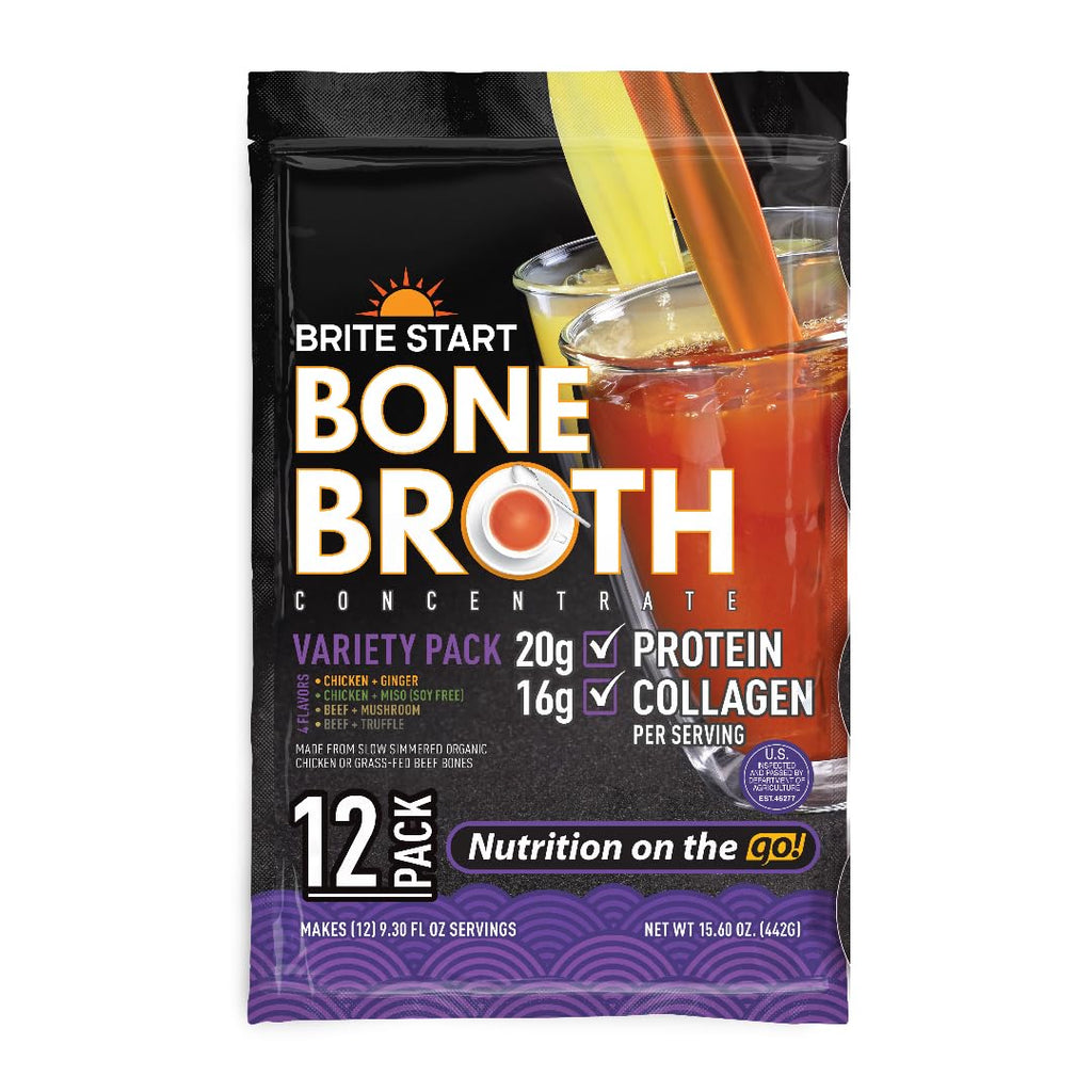 Bone Broth Variety Pack, 4 Flavors, 12 Count I377579