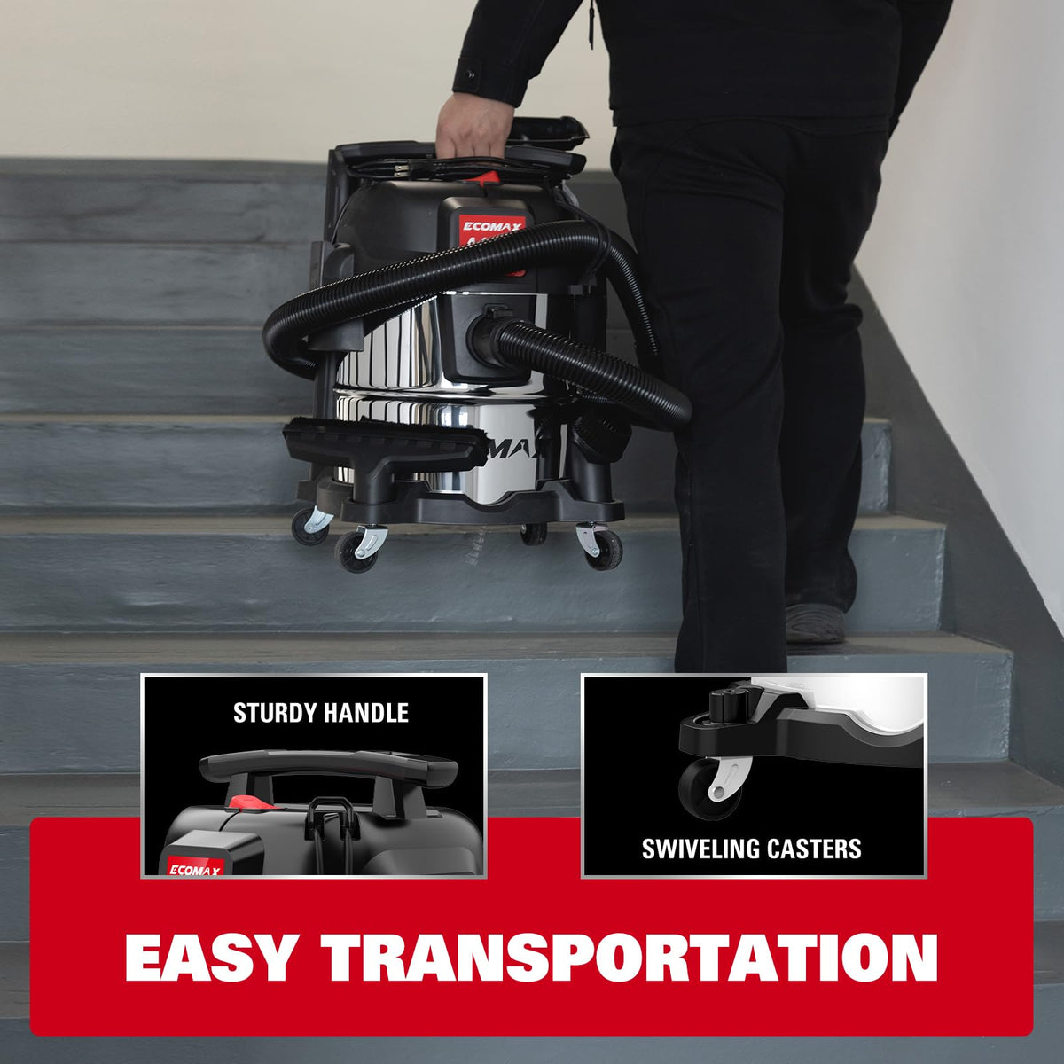 5 Gallon Stainless Steel Wet and Dry Shop Vacuum C149