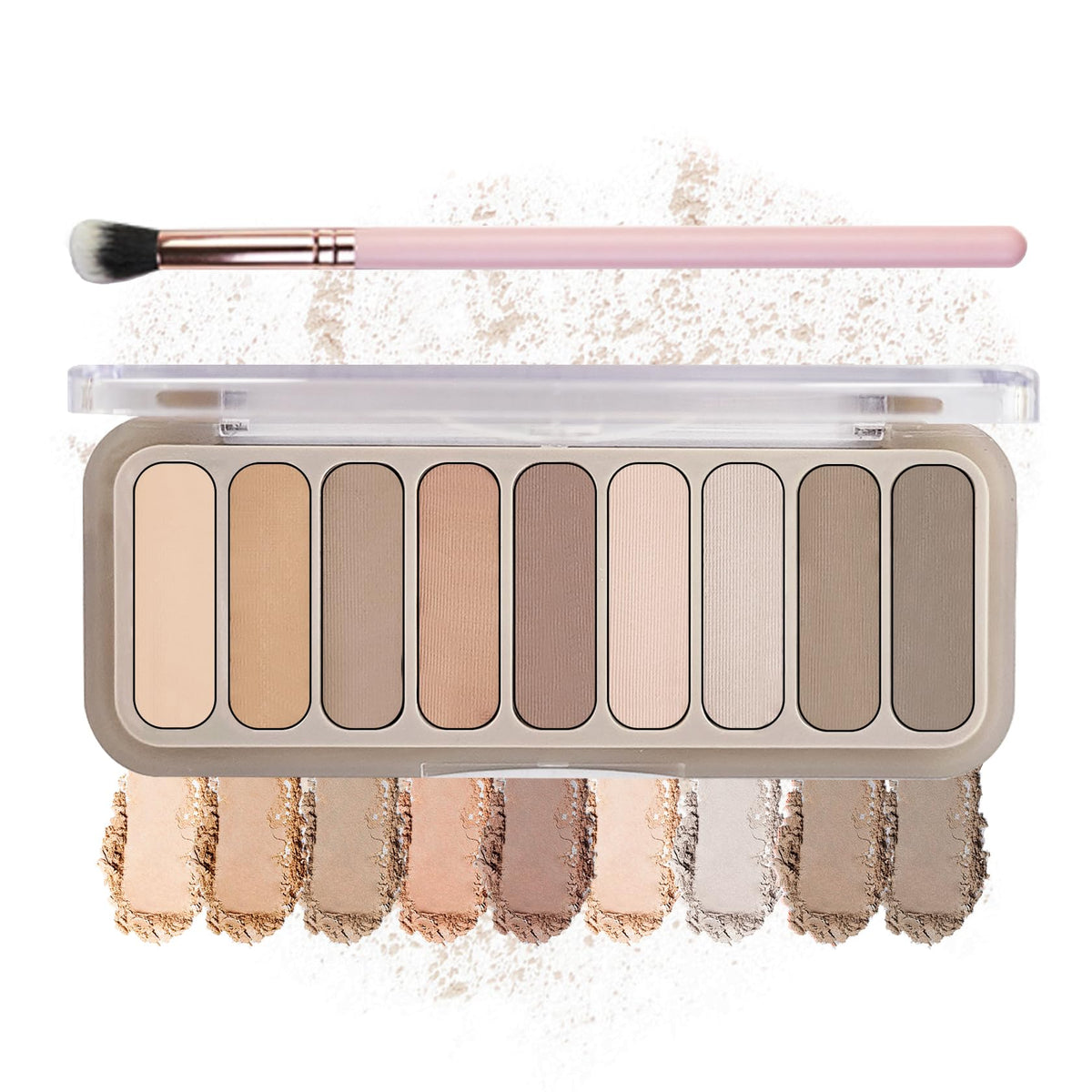 Matte Naked Eyeshadow Palette with Brush Q596463