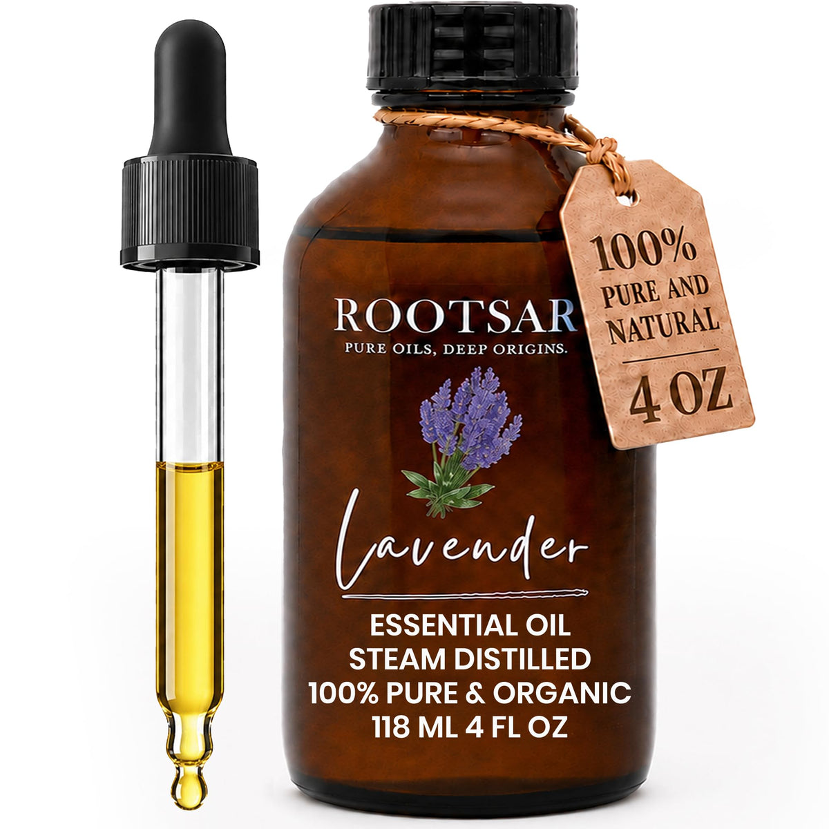 Pure Lavender Essential Oil 4 fl oz O550367