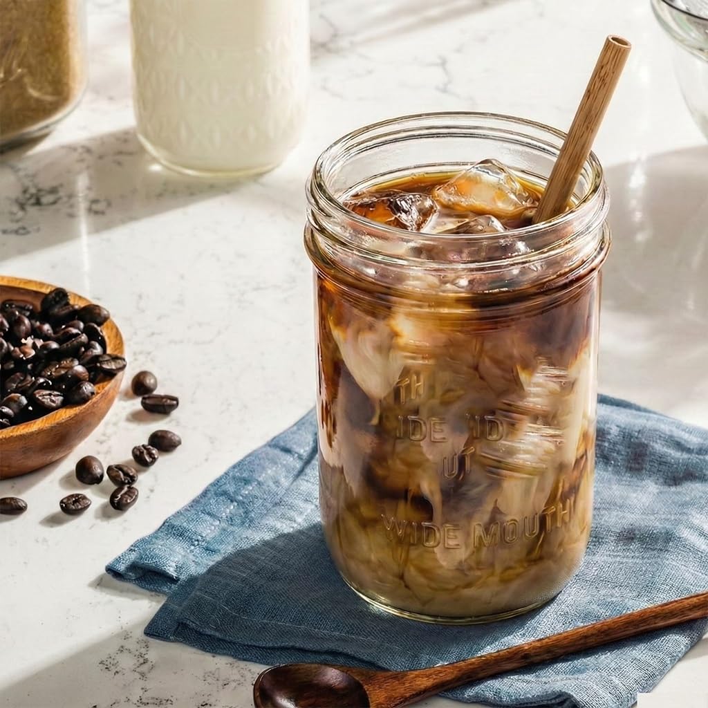 16oz Regular Mouth Glass Canning Jars With Lids, 12 Count E606