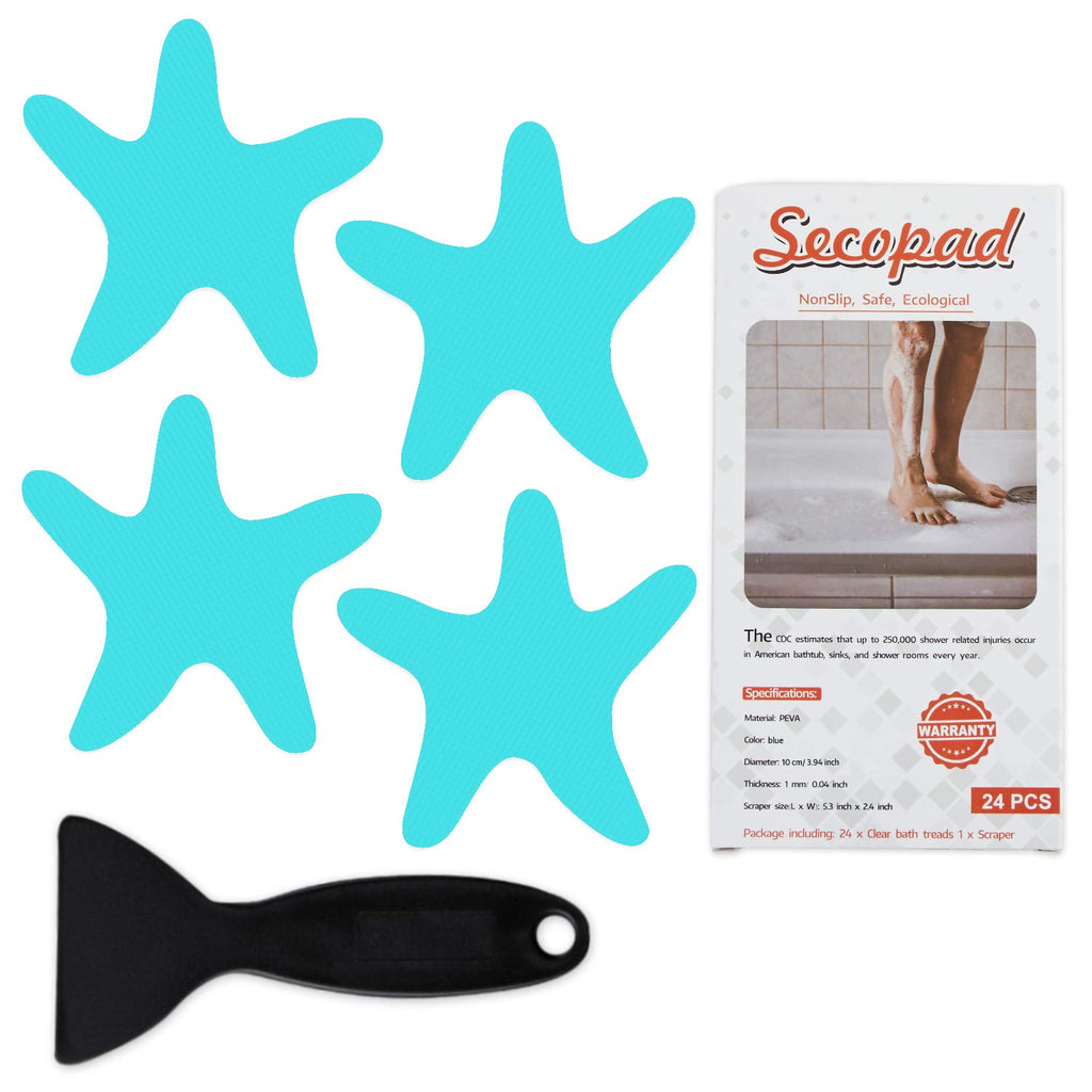 Blue Non Slip Bathtub Stickers 24PCS E6464