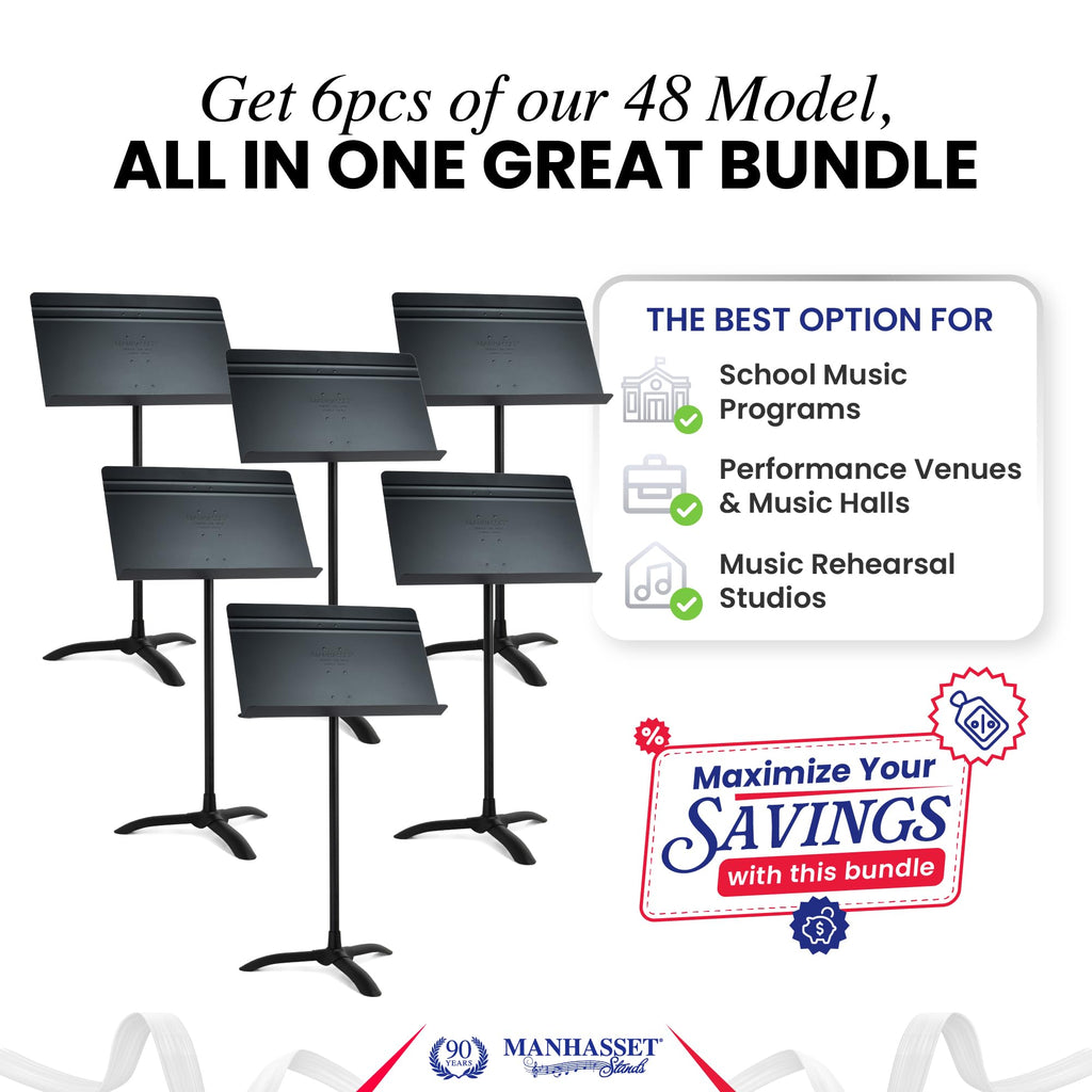 Music Stand for Sheet Music, Pack of 6, Adjustable Height I157