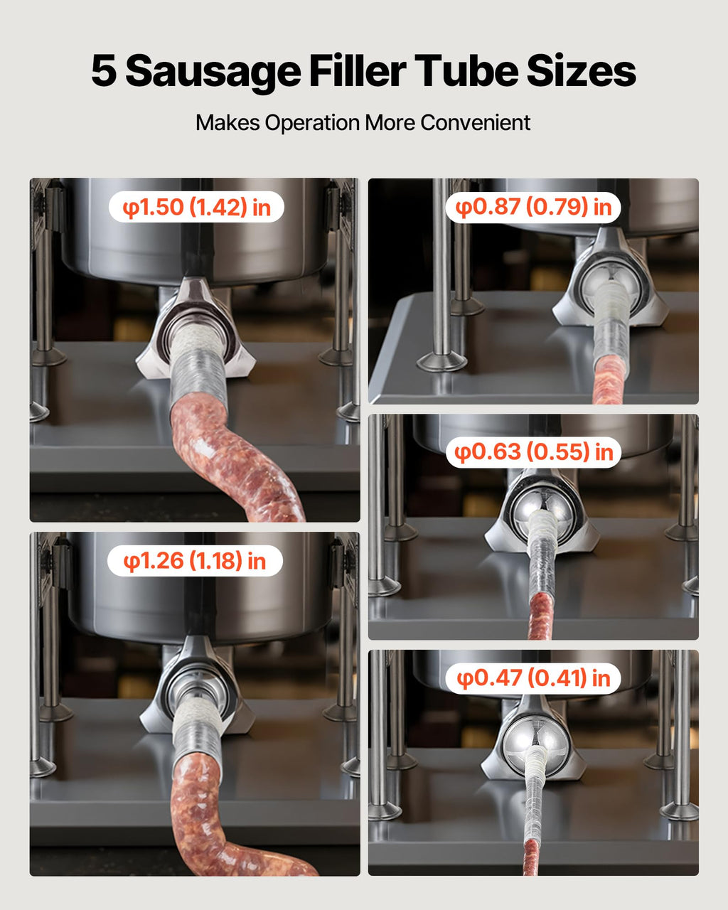 10 L Stainless Steel Vertical Manual Sausage Stuffer I3045