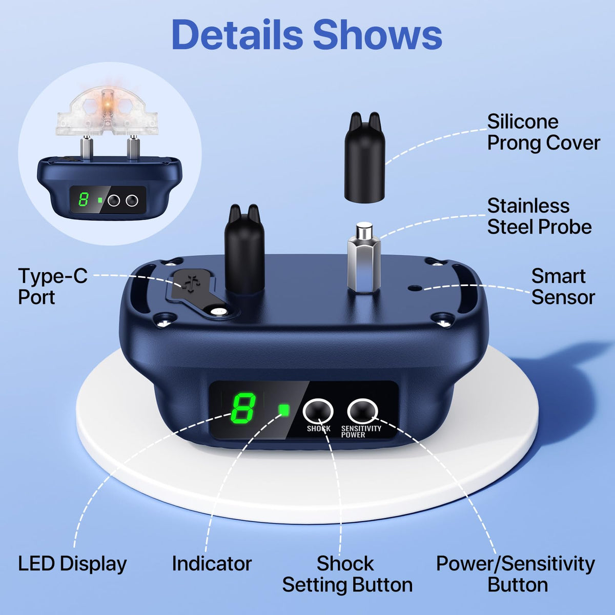 Automatic Waterproof Rechargeable Dog Bark Collar L213249