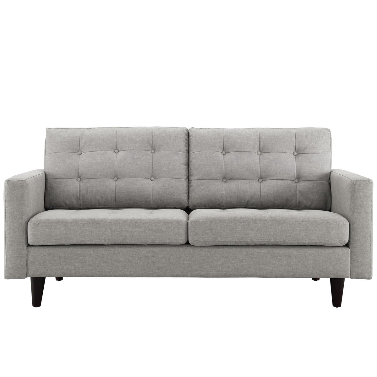 Light Gray Upholstered Fabric Loveseat J907724