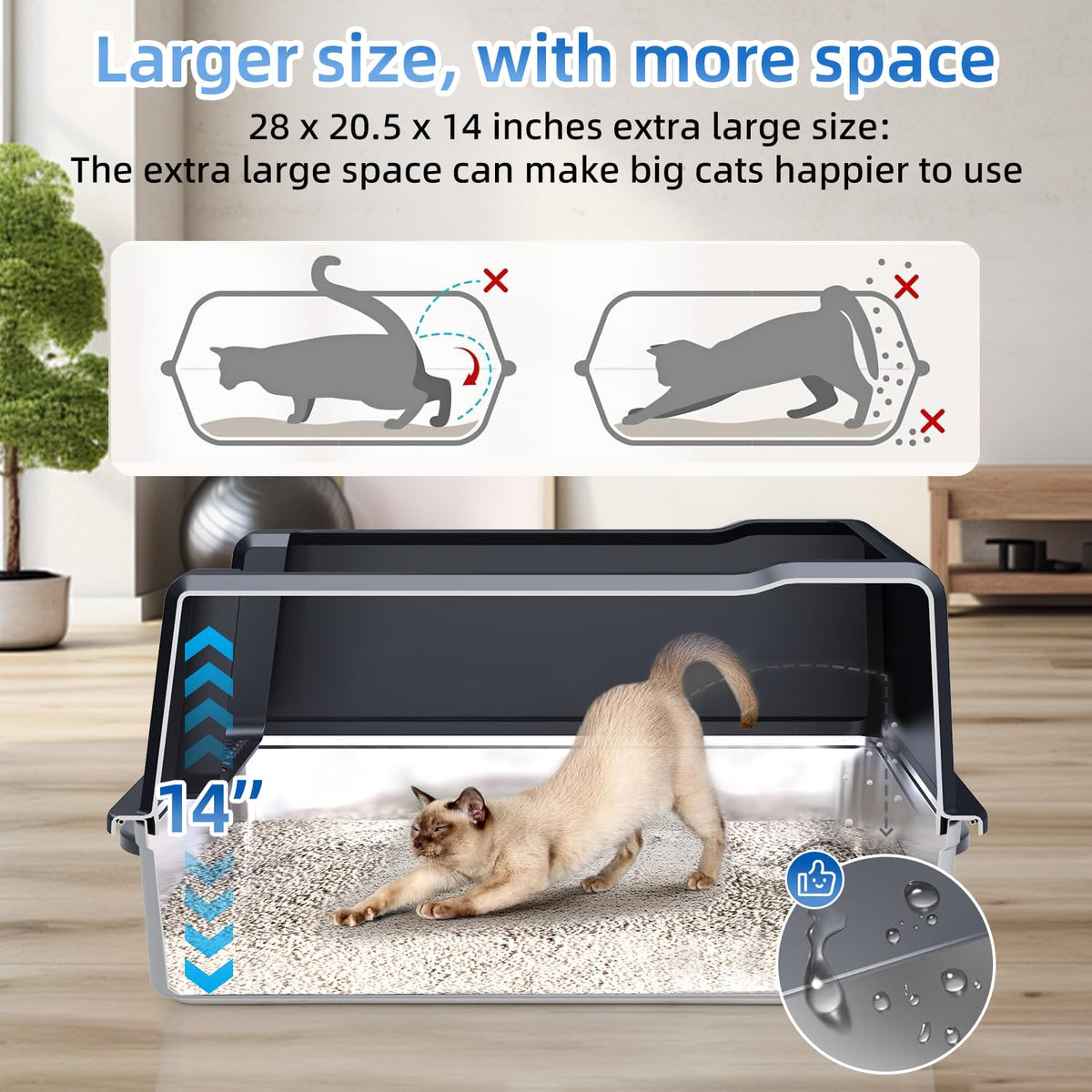 XXXL Stainless Steel Litter Box W23090