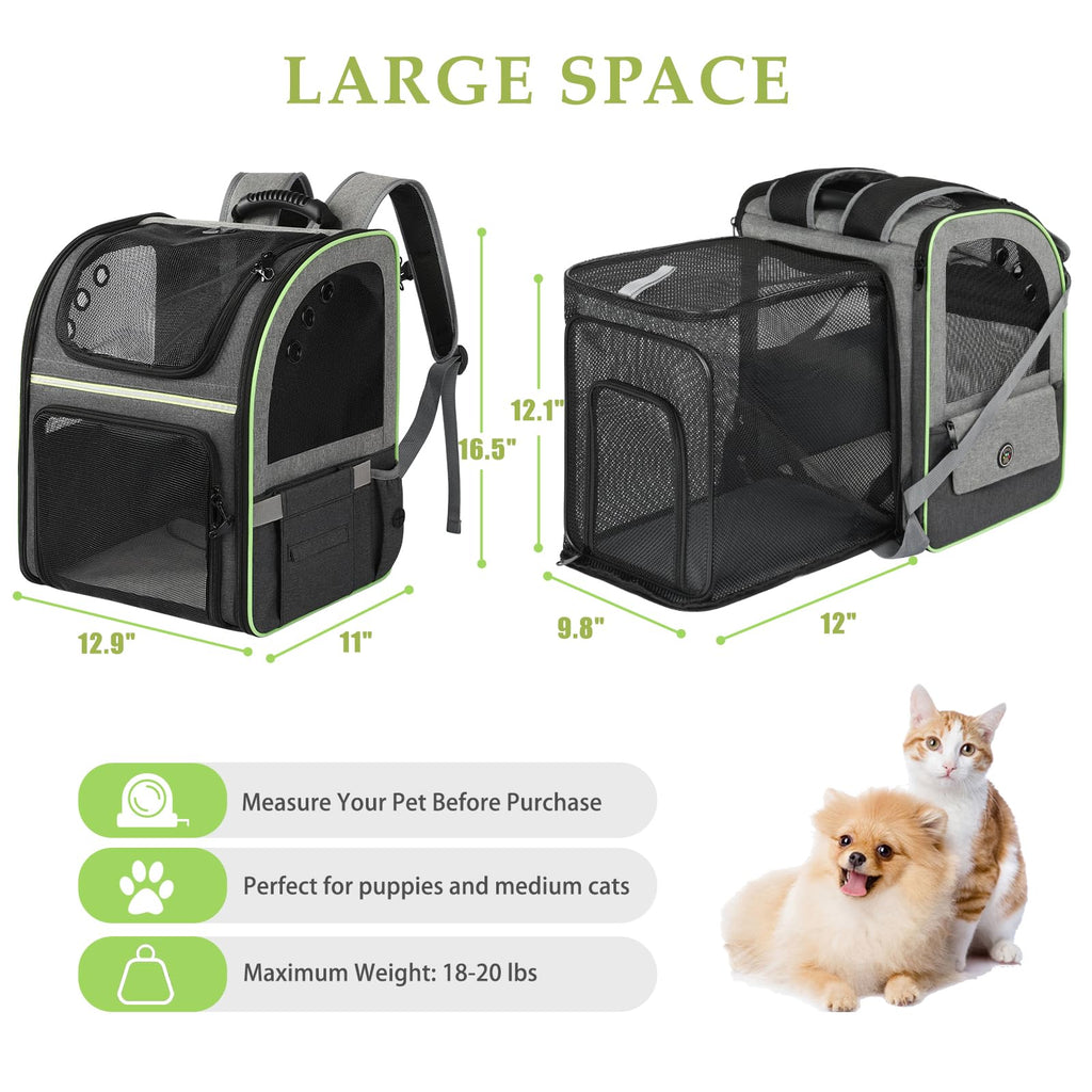 Large Soft Expandable Cat Carrier Backpack M6658