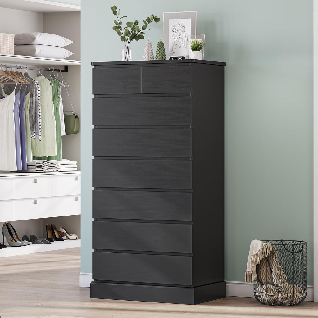 Black 8 Drawer Wood Dresser A78290