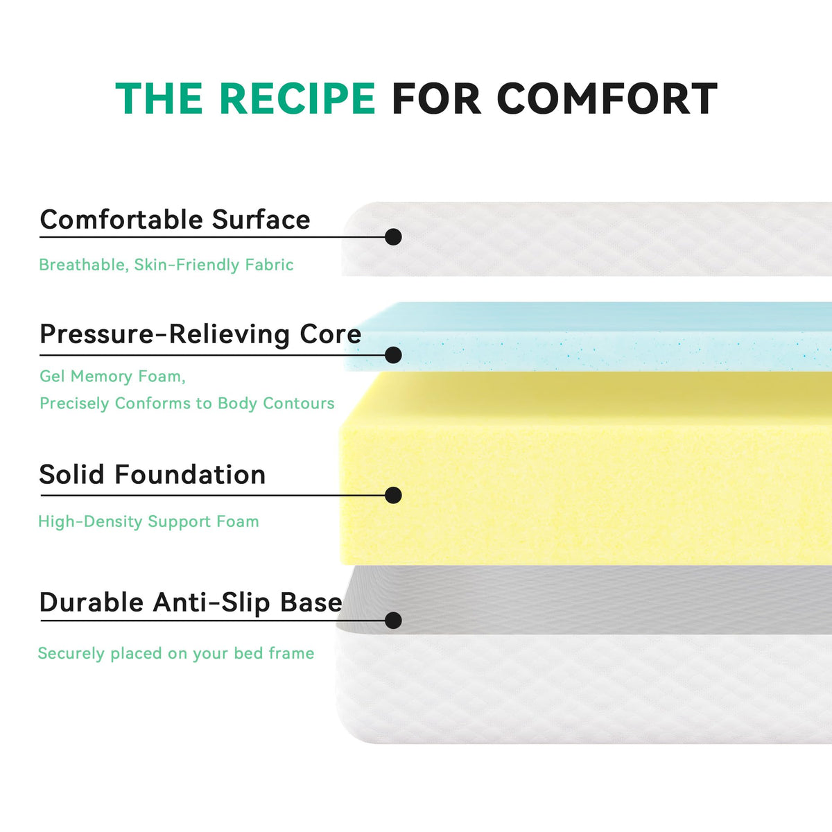 6 Inch Twin Memory Foam Mattress W86610