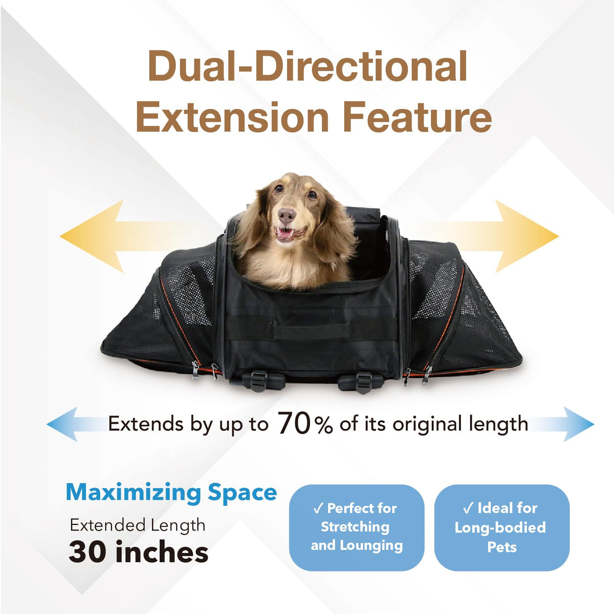 Expandable Pet Carrier for Dogs and Cats O1980