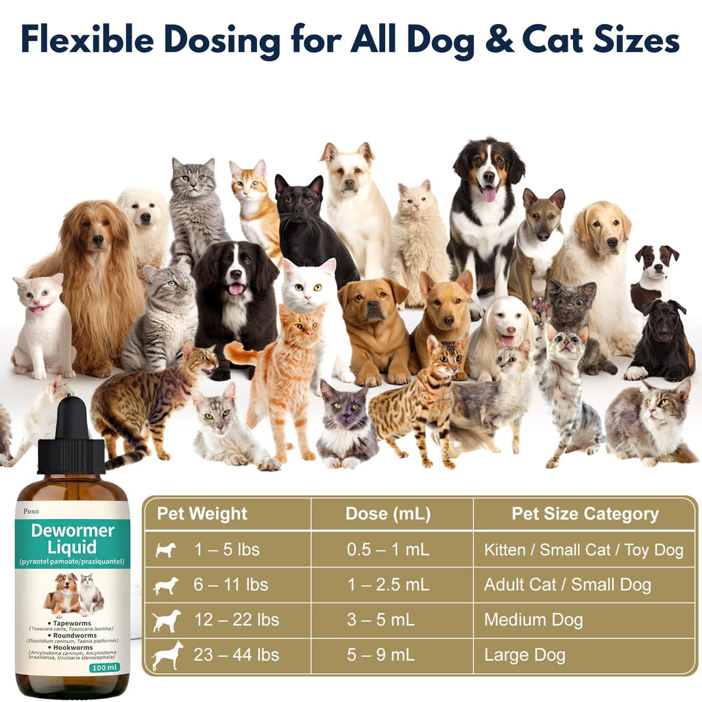 Broad Spectrum Dewormer Liquid for Cats and Dogs 100 mL D352