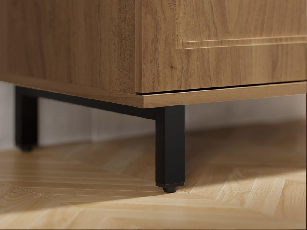Oak Buffet Sideboard Cabinet with Adjustable Shelves W35667